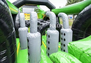 Château Gonflable Tracteur Hardcore Cool, Maison de Rebond Ferme Célébrité Internet, Parcours d'Obstacles en PVC, Capacité 500kg - Product Image 6