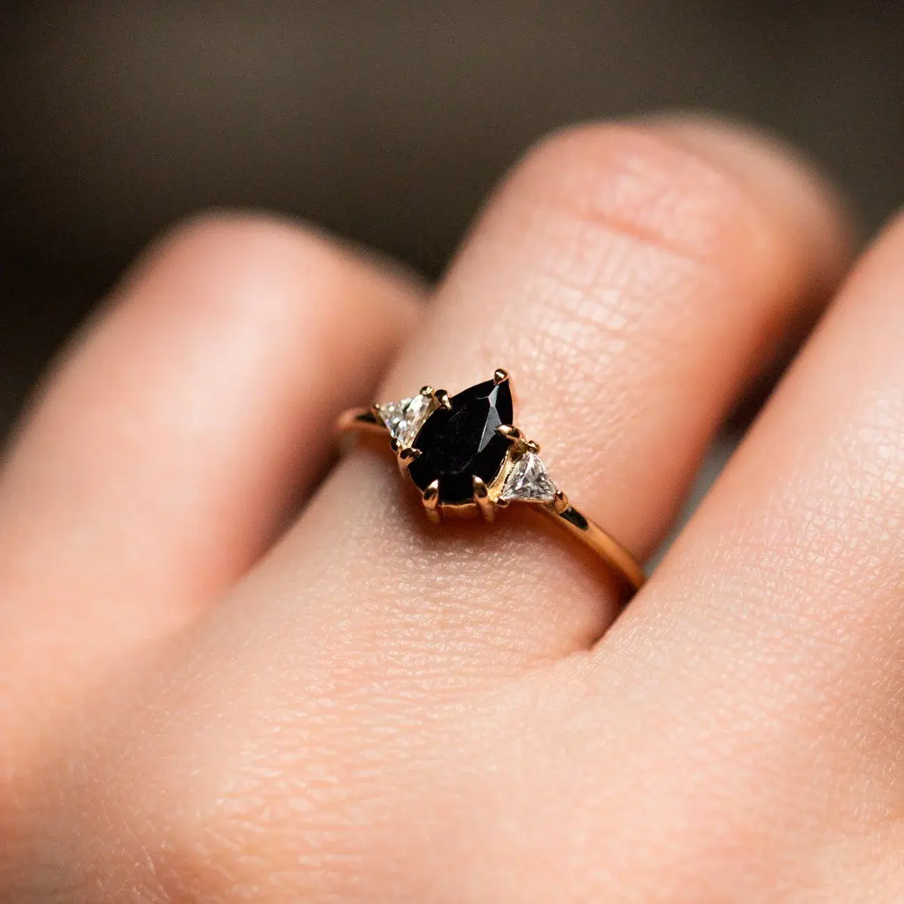 Benutzer definierte schwarze Onyx Silber Moissan ite Ring kubischen Zarconia Schmuck für Frauen Engagement