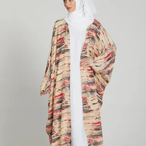 Vestido de camisa de linho Caftan S marroquino para mulheres, novo serviço OEM casual, vestido muçulmano para mulheres