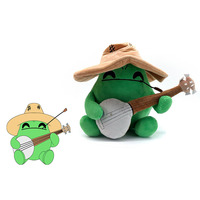 Peluche grenouille verte personnalisée UYEAH CE CPC EN71, design sur mesure, fabrication en usine, adorable peluche en coton doux, jouet en peluche pour enfant, cadeau personnalisé.