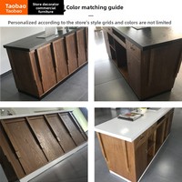 Table de bar en bois de style industriel rétro personnalisable pour les cafés, les salons de thé, les salles de sport, les bureaux d'accueil, les restaurants