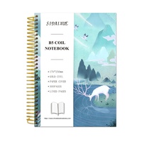Échantillon gratuit carnet de notes à couverture rigide au format B5 conception personnalisée impression vente en gros planificateurs de journaux avec reliure à spirale