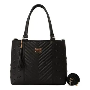 Bolso Bandolera para Mujer Fana Cristina, Negro, Forro de PU, Diseño de Almohada, Cierre de Cremallera y Botón, Estilo Minimalista de Verano M3874 - Product Image 1