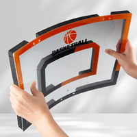 Panier de basket intérieur mural en métal avec 2 modes, tableau de bord électrique et lumière LED, mini cerceau pour enfant