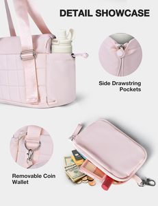Sac de sport matelassé pour femme avec plusieurs poches, résistant à l'eau, léger, idéal pour les voyages et les trajets quotidiens - Product Image 4
