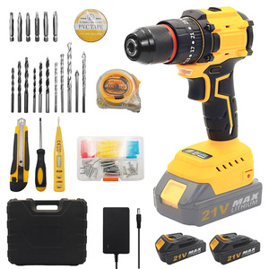 21V Lithium Battery Electric Drill 50Nm Torque Impact Drill With Two Batteries And Charger For Household Use - Product Image 1