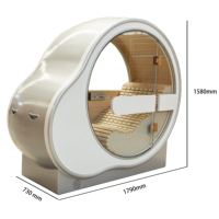 Salle de sauna avec chauffage au carbone infrarouge, contrôleur intelligent et chauffage TDP