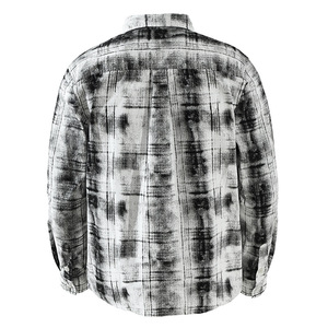 Chemise à <span class=keywords><strong>carreaux</strong></span> pour <span class=keywords><strong>homme</strong></span> 100% coton à manches longues Chemise décontractée respirante Coupe ample Blouse pour streetwear Vente en gros/OEM acceptée - Product Image 3