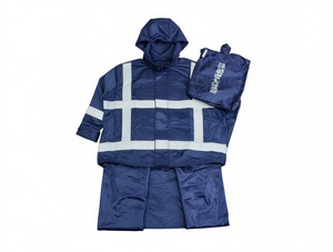 เสื้อกันฝนสะท้อนแสงพร้อมฮู้ดและแถบสะท้อนแสงสำหรับใช้งานบนถนน - Product Image 1