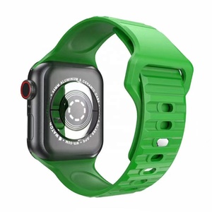 44MM 45MM colorido grabado personalizado goma silicona suave reloj inteligente correa de silicona correa de reloj para <span class=keywords><strong>Apple</strong></span> <span class=keywords><strong>Watch</strong></span> Series 9 8 7 6 - Product Image 3