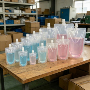 Custom Structure Light Easy Take 200ml Empty Spout Pouch Anti Spill Custom <b>Bag</b> For Overseas Tour Care Liquid <b>Pack</b> - Product Image 1