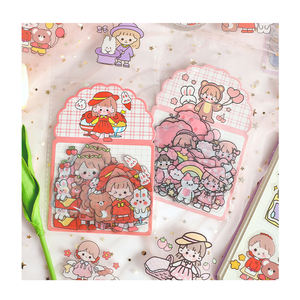 Autocollants transparents imperméables pour bricolage de 28 feuilles, autocollants décoratifs de papeterie de dessin animé mignon pour planificateurs de <span class=keywords><strong>scrapbooking</strong></span> - Product Image 1