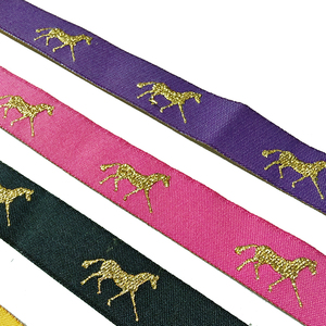 Nuovo Design personalizzato Design diverso colorato doppio Shuttle tessuto nastro di cavallo per tappeti di cavallo - Product Image 4