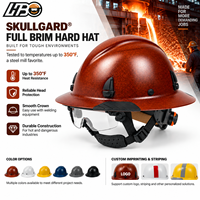 Casque de sécurité industriel HBC ANSI Z89.1 Skullgard en fibre de verre à bord complet pour la Bolivie - Fournisseur industriel