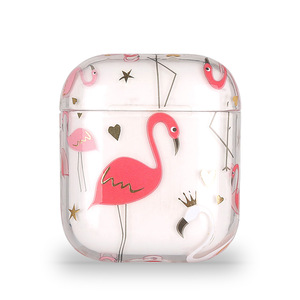 Housse transparente pour <span class=keywords><strong>Airpods</strong></span>, mignon filles femmes Fruits Flamingo lisse dur PC étui pour <span class=keywords><strong>Airpods</strong></span> étui de charge 2 & 1 - Product Image 4