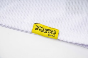 Camiseta de manga larga de algodón tipo waffle para hombre, estilo urbano, holgada, con hombros caídos, 100% algodón tejido, de la colección That's Awful Lot Cough Syrup - Product Image 5
