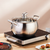 Set Peralatan Masak Profesional Mewah Modern 11-Piece Ramah Lingkungan dari Baja Tahan Karat dengan Tutup Kaca untuk Koki Rumah
