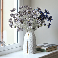 Fleur artificielle Cosmos en soie floquée, style nordique pastoral minimaliste, décoration pour salon, ornements Princesse Cosmos