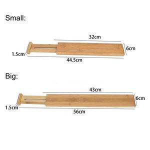 Séparateurs de tiroirs en bambou réglables de haute qualité 4 pièces pour <span class=keywords><strong>commode</strong></span> de cuisine chambre à coucher salle de bain - Product Image 5