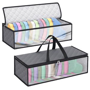 Modern Household Portable Hat <b>Storage</b> Bag Made PVC Foldable Cube-shaped Under-<b>bed</b> <b>Storage</b> Box Organizer - Product Image 1