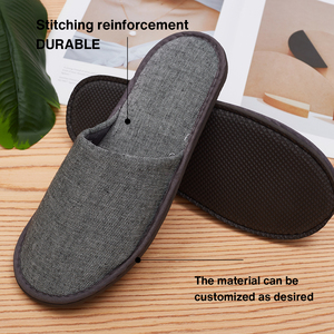 รองเท้าสลิปเปอร์โรงแรมแบบขายส่งจำนวนมาก รับทำโลโก้ตามสั่ง รองเท้าสลิปเปอร์แบบใช้แล้วทิ้งสำหรับแขก ใช้ในโรงแรมและธุรกิจบริการรับรอง - Product Image 4