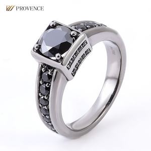 Franquicia de Joyería de Moissanita Personalizada, Anillo de Oro Sólido de 18K, 14K, 10K, Anillo de Moissanita con Corte Redondo, Anillo de Bodas para Hombre - Product Image 1