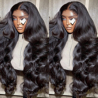 Perruques sans colle en cheveux naturels bruts, densité 250%, Lace Front, Ondulées Body Wave, Full HD Lace Frontal, en cheveux humains brésiliens, Vente en gros