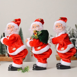 Électrique Père Noël dansant avec de la <span class=keywords><strong>musique</strong></span> <span class=keywords><strong>Twerk</strong></span> ing Père Noël jouer de la guitare secouer les hanches fesses cadeaux ornement de Noël - Product Image 3