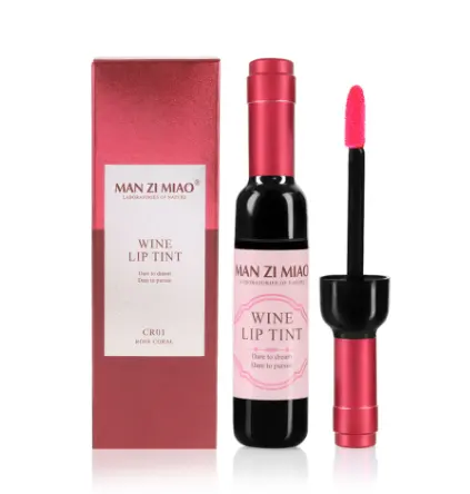 Cosmetic Makeup 6 Colors Wine Bottle Waterproof private label Lipstick Lip Long Lasting c
