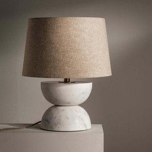 Vintage Style Natural Travertine Table Lamp E27 LED <b>Light</b> Source Switch Control Eco Friendly Bedroom Study <b>Bedside</b> Lamp - Product Image 5