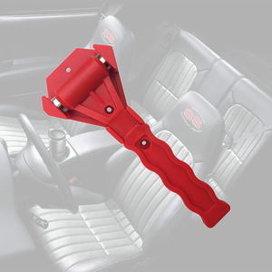 Martillo de Emergencia Rojo de Plástico para Romper Ventanas, Herramienta de Escape para Auto, Autobús y Tren - Product Image 1