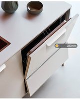 Poignée longue pour portes d'armoires, style moderne et minimaliste, sans perçage, pour tiroirs et armoires