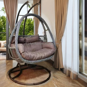 Vente directe usine : Fauteuil suspendu œuf en rotin tressé pour extérieur, idéal pour patio, balcon, cour et jardin - Offre spéciale - Product Image 5