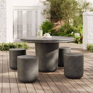 Mesa de cemento para exteriores con forma personalizada OEM para proyectos de hotel y hostelería, mesa de jardín de hormigón impermeable, fabricante de Vietnam - Product Image 5