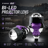 VAHID 50W 9500LM 2.5 pouces Lentille de projecteur Bi-LED 6000K Kit de rétrofit universel pour phares de voiture LED intégrés à faisceau haut/bas