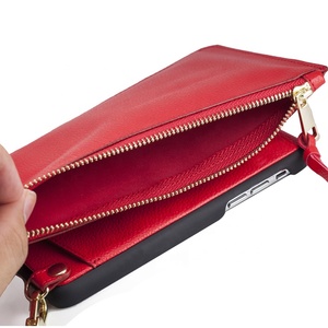 Portefeuille de luxe pour téléphone iPhone xs 11 12 pro, portefeuille en cuir véritable, avec sangle d'épaule, <span class=keywords><strong>porte</strong></span>-carte, chic, de qualité supérieure - Product Image 3