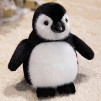 Peluche pingouin super douce brodée, adorable doudou pour anniversaire, jouet pour enfants