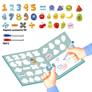 子供用2-in-1磁気ブックとパズルセットインタラクティブな認知玩具、学習と遊びのためのグラフィティボード付き - Product Image 2