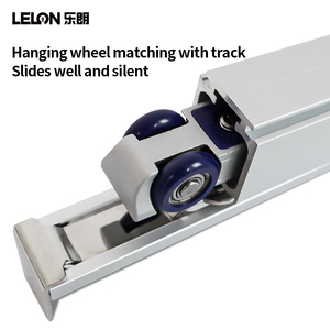 Tốt nhất bán treo đường sắt trượt Hidden cửa phần cứng cửa trượt Hệ thống theo dõi Nylon im lặng treo bánh xe treo con lăn - Product Image 4