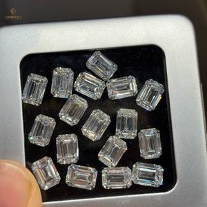Lose Laborgezüchtete CVD-Diamanten Großhandel VVS Laborgezüchteter Diamant-Tester Smaragdschliff Eisfarbene Farblose CVD HPHT Laborgezüchtete Diamanten - Product Image 6