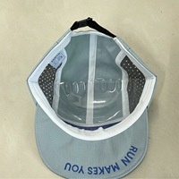Casquettes de camping en polyester avec panneaux latéraux perforés, color block blanc, rouge, marine, logo personnalisé, vente en gros, fournisseur en vrac, exportateur