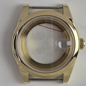 Boîtier de montre bicolore argent et or 36mm 39mm avec lunette brossée étanche pour mouvements NH34 NH35 NH36 NH72 NH70 NH38 NH39, en acier 316L pour modèles <span class=keywords><strong>Seiko</strong></span> - Product Image 2