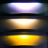 Lente LED H4 Bi-Color de 3 Colores con Línea de Corte Nítida, Mini Proyector H4 de 90W, Bombilla H4 Tricolor 3000K 4300K 6000K para Auto Moto RHD LHD