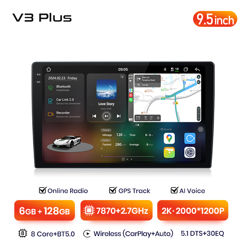 9,5" V3 Plus (6 Go + 128 Go)