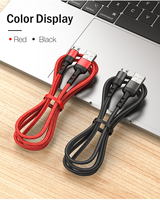 Câble de données USB tressé en nylon prêt à être expédié, micro USB type C 2.8A, charge rapide, pour chargeur iPhone, pour téléphone portable Samsung