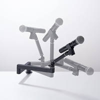Support de microphone réglable en alliage d'aluminium de haute qualité pour diverses configurations d'enregistrement