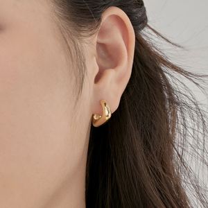 Dylam Geometric Minimalist Design Fashion Fine Daily Dress up Jewelry Accessories S925 <b>Silver</b> Trapezoid Glossy <b>Clip</b> on Earrings - Product Image 2
