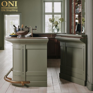 ONI Shopfitting verde <span class=keywords><strong>Vintage</strong></span> Custom mobili Bar banconi Bar per Pub o negozio di visualizzazione <span class=keywords><strong>Vintage</strong></span> Design per la vendita - Product Image 3
