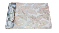 Napperons classiques en PVC gaufré motif feuille de palmier entrelacée, résistants à l'huile, écologiques, diamètre 380 mm pour cuisines, hôtels et événements