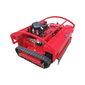 Mesin pemotong rumput remote control 1300mm, mesin pemotong rumput slpoe crawler ROBOT pemotong rumput taman